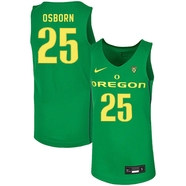 Men #25 Luke Osborn Oregon Ducks College Basketball Jerseys Sale-Green
